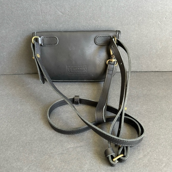 Pendleton Wool Crossbody Bag Plaid Wool Black Leather Convertible Purse Wristlet - Picture 6 of 9